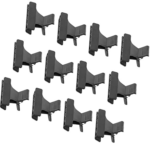 Gazechimp 12 Stück Set Schmetterling Friseur Klammern Clips Kunststoff Haarklammern, Abteilklammern (Schwarz)