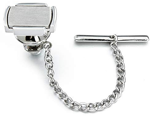 HAWSON Mens Premium Tie Tack Tie Clip For Men Gold and Black Color Square (201847)