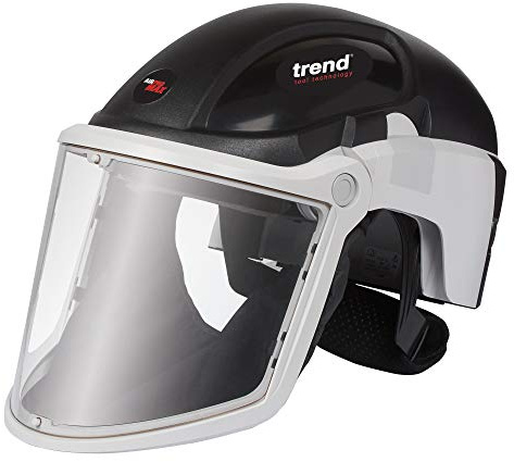 Trend Airshield Pro Max Full-Face Air Circulating Respirator Helmet with Head & Eye Impact Protection, AIR/PRO/M
