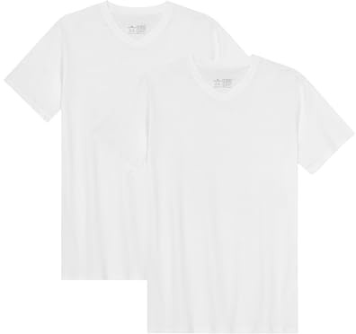 DANISH ENDURANCE Herr-T-shirts, Ekologisk Bomull, V-ringad, [Pack Size] | V-ringad T-shirt i Ekologisk Bomull och Modal, Mjuk och Andningsbar, för Vardagsbruk och Lätt Träning