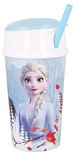 Stor Kinderbecher mit Fach Oben 400 ml Eiskönigin 2 Blue Forest