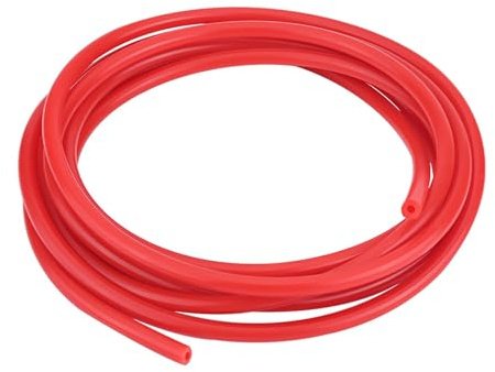 Benzinschlauch 4mm Innendurchmesser, Unterdruckschlauch Rot, 5 Meter Silikon, für Turbovakuumanschlüsse