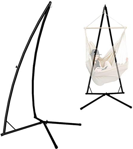 AMANKA Hängesessel Gestell Outdoor 120 kg - 215cm Stahlrohr Ständer für Hängesitz Halterung Schaukelgestell Metall für Federwiege Hängestuhl Camping Zubehör