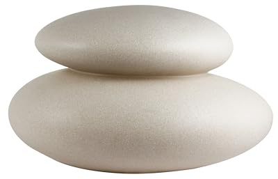 8 seasons design Shining Stone, LED Stein-Lampe 39 x 22 cm (sand), E27 Fassung inkl. Leuchtmittel in warmweiß, beleuchteter Dekostein, Gartenleuchte, Badezimmer-Lampe, Yoga, innen & außen