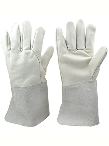 Gartenhandschuhe Gartenarbeit Rose Beschneidung Handschuhe Handschuhe Leder atmungsaktiv Verstellbarer Dornen Beweis Langarm Arbeit Schweißen Gartenhandschuhe Arbeitshandschuhe (Size : XL)