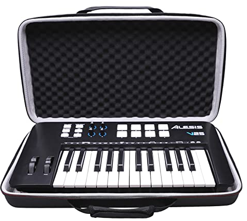 LTGEM EVA Hard Case for Alesis V25 MKII USB MIDI Keyboard Controller - Travel Protective Carrying Storage Bag