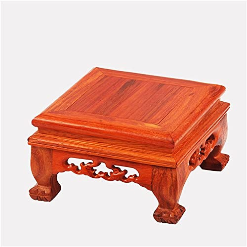 ZEELYDE Plant Stand,Square Wooden Display Stand Used for Stone Sculpture Base Basin Base Decoration Wooden Stand Home Decoration Display Stand