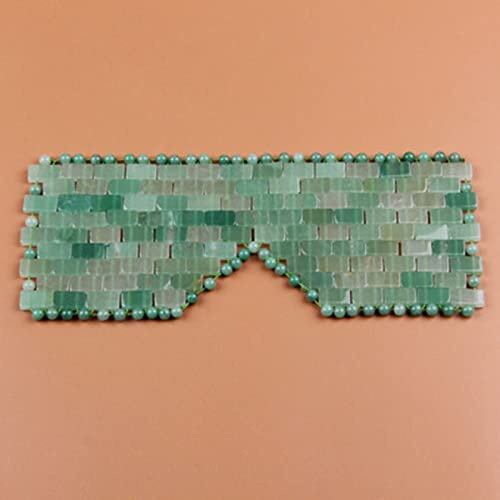 Rosenquarz Kühlende Augenmaske Natürliche Jade Augenmaske Augenmassagegerät Amethyst Schlafmasken Steinmassage Entspannung,grüne Jade