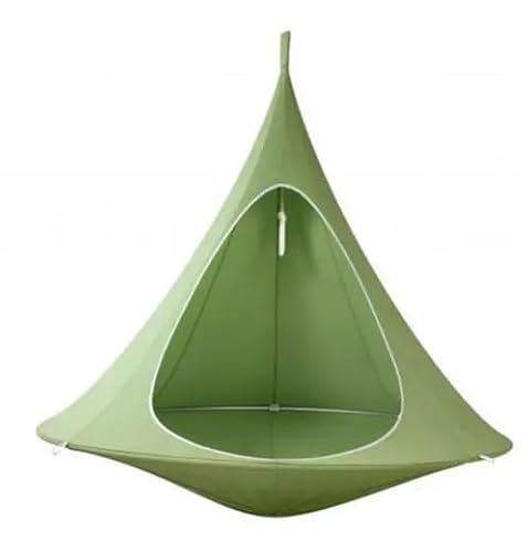 Hängematten Konische Zelt-hängende Sitzsatz Hängsack Silk Cocoon Hammock Verandaschaukel Kinder/Erwachsene im Innen- und Außenzelt 100cm Outdoor Farbe PINK (APFELGRÜN)