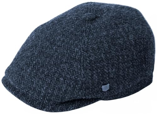 Failsworth Hudson Harris Tweed Ballonmütze Kariert - Marineblau - 57
