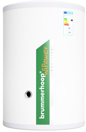 WiPower 120 pv Edelstahl-Warmwasserspeicher, mit Anschlussmöglichkeit für einen elektrischen Einschraubheizkörper, geeignet für Wärmepumpen, Öl- und Gasheizkessel, Pelletkessel und Fernwärme