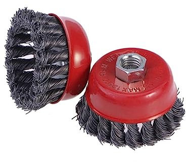 FUNOMOCYA 6 Pièces Broyeur Brosse Meule à Fil Pour Meuleuse D'angle Brosse Pour Perceuse Brosse Métallique Pour Meuleuse D'angle Outils Décapant Pour Peinture à L'huile Percer Lit Acier