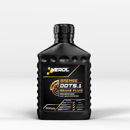 NEROL Bremsflüssigkeit Dot 5.1 A.B.S. 100% synthetisch für Fahrzeuge, 500 ml, Brake Fluid für Auto