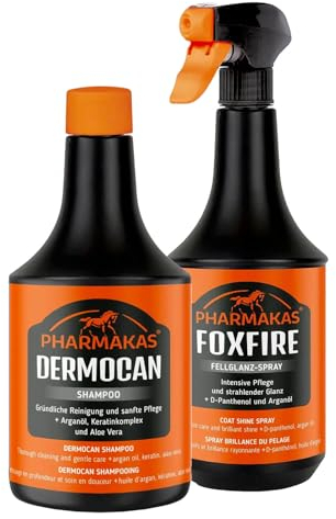 Fellpflege Set für Pferde | Spezialshampoo & Glanzspray | Pferdeshampoo & Fellspray im Set