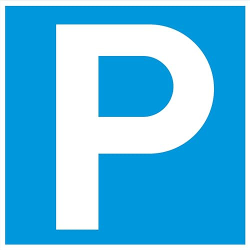Indigos UG - 3mm Aluverbundplatte - Parkplatz Verkehrsschild StVO 60x60 cm - Warnung - Sicherheit - Hotel, Firma, Haus