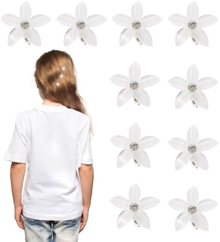 VINTORKY Mini Klauenklammern Mit Strass Blumenhaarklammern Für Mädchen Haarschmuck Kleine Haarklammern Für Alltag Party Fotoshooting 20 Stück