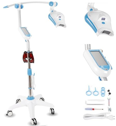 Zahnbleaching Set Professionell, 40VA Zahnaufhellung Licht, 3-Gang-Leistung Bleaching Zähne, 380-640nm Wellenlänge 3 LeuchtmodiB leaching Zähne mit 1-30min Timer