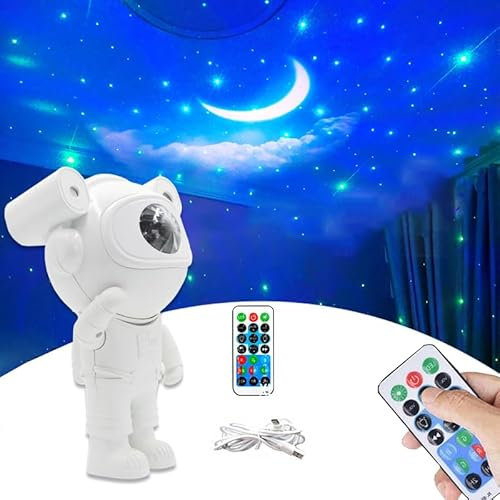 LASIEYO Astronaut Projector, Light Projector for Bedroom, Astronaut Night Light with Remote Controller USB Charging for Bedroom Living Room Birthday Party Gaming Room