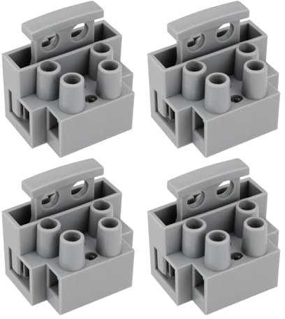 Create idea 4 Pezzi Morsettiera Con Fusibile A 2 Poli 10A Connettore Fusibile Per Apparecchiature Elettriche Che Richiedono Protezione Del Circuito E Distribuzione Di Potenza Grigio