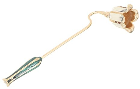 Cabilock Candle Snuffer with Long Handle Metal Extinguisher for Candles Convenient and Stylish Design Suitable for Home Golden Finish