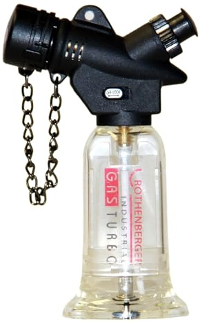 Industrial Pocket Torch Lötbrenner mit Piezo Zündung, 2-in-1 Feuerzeug und Lötbrenner für Heimwerker, Basteln, Camping und Brandmalarbeiten, Arbeitstemperatur ca. 450°C, wiederbefüllbar.