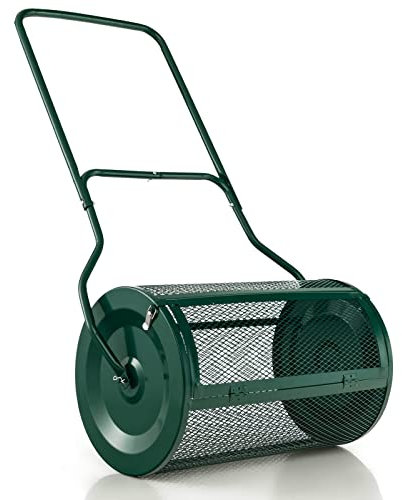 Esparcidor de compost con mango en forma de U Esparcidor de césped y jardín Esparcidor de turba Esparcidor de abono mejorado para césped Esparcidor de abono fertilizante para jardín Esparcidores de