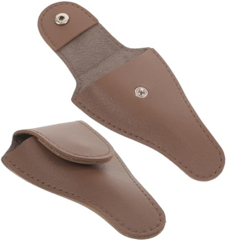 Ipetboom Set 2 Pezzi Custodia in Pu Pelle Sottile e Compatta per Forbici da Unghie e Cuticole, Organizer Elegante per Routine di Cura Unghie Uomo e Donna