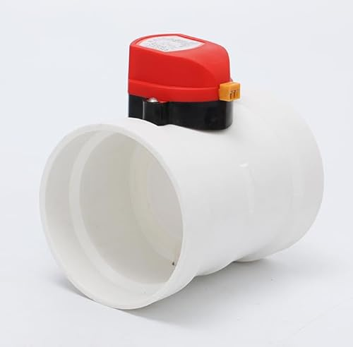 75mm PVC Motorized Air Damper Valve - 12V DC HVAC Duct Control Valve for Ventilation Systems, Horizontal/Vertical Mount