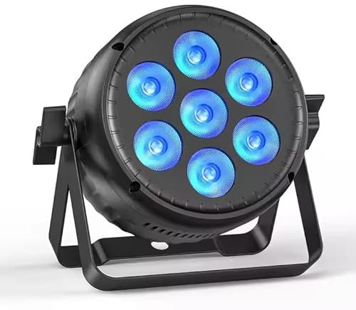 Projecteur par 4-en-1 RGBW, éclairage de scène LED stroboscopique en Aluminium DMX512 avec Activation sonore, éclairage de fête pour église, DJ, discothèque, Mariage, Concerts, Noël 7 * 30W