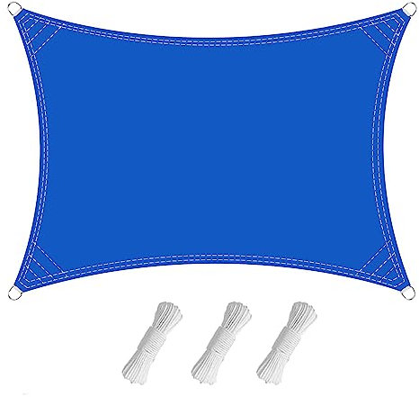Vela ombreggiante Oxford 420D, impermeabile, 6 x 6 m, protezione UV, resistente agli strappi, con occhielli e corde, leggera baldacchino per patio, balcone, giardino, uso esterno