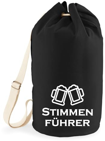 Huuraa Seesack Stimmenführer Spielmanszug 20 Liter Black Baumwolle Rucksack Geschenkidee