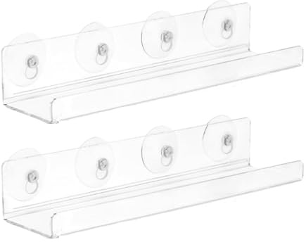 DAYLIGHE 2 soportes de acrílico transparente para alféizar de ventana con ventosas para jardines de hierbas y suculentas de interiores, organizadores de plantas