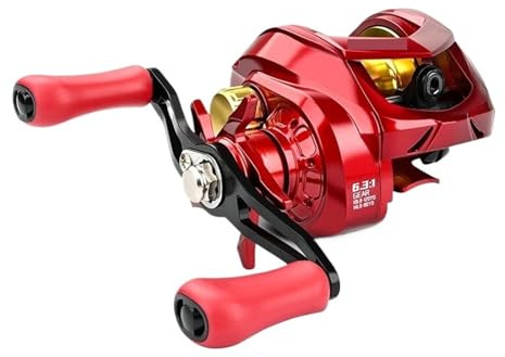Carrete Carpa Carrete Baitcasting De Alta Velocidad, Relación De Engranaje 6,3:1, Sistema De Freno Magnético De Agua Dulce Y Salada, Pesca Ultraligera(Right Hand)