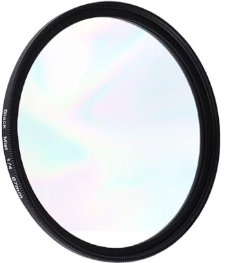 Plyisty Schwarzer Nebelfilter, 1/4 Schwarzer Diffusion 3,3 Mm Rahmenbreite, Mehrfarbiger Glasweicher Filmischer Effektfilter für Verträumte Neblige Porträtfotografie -Video (67)