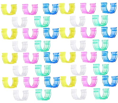 Didiseaon 100 Stück Bunte Nähspulenclips aus Kunststoff Garnhalter für Nähgarn Kleine Fadenclips für Ordentliche Spulenorganisation Beim Nähen Zufällige Farbe