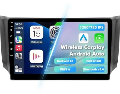 Tablette de Voiture Autoradio 4G 64G Android 13 pour Nissan pour Sentra 2013-2017