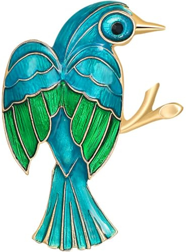 MAGICLULU Broche Oiseau Bijoux Fantaisie en Alliage Solide Coloré Vif pour Femmes Mode Quotidienne Fête Accessoire Élégant Petite Taille