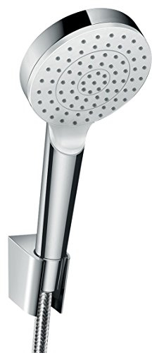 hansgrohe Crometta Duschhalterset, mit Duschschlauch, 1,25 m, Weiß/Chrom