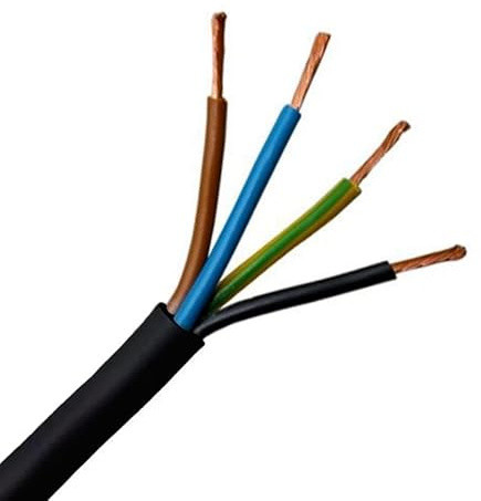 2/3/4 CORE ELECTRICAL FLEX CABLE WIRE LENGTH TWIN TRIPLE 0.75/1/1.5/2.5mm2 230V (4 Core 0.75mm x 5m)
