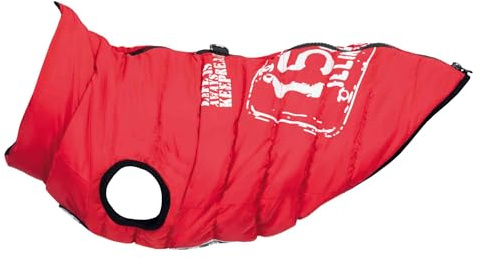 Trixie Cappotto Cane Vestiti Animali - Giacca Cappotto Gilet con imbracatura Cane Grande Piccolo Medio Cani Accessori Mantello Imbracatura Saint-Malo Taglia S 40 cm Rosso