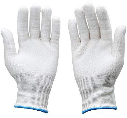 BaronHong Schnittschutzhandschuhe Stufe 5 Sicherheitsschutz-Schneidhandschuhe 1 Paar (weiß, M)