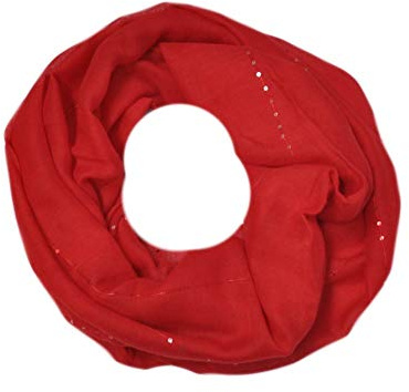 Euly Uni Loop Schal Loopschal Rundschal Schlauchschal Tuch Halstuch Glitzer