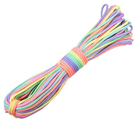 GeGeDa Rainbow Paracord 550, Nylon, Light Rainbow