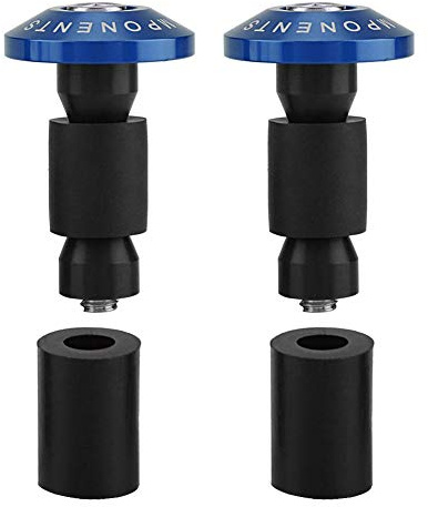 DEWIN Lenkerstecker Motorrad, Lenkerendstecker 7/8 Zoll Motorrad Lenkerende Schieberkappen für Racing ATV Offroad 22mm(Blau)
