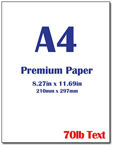 Premium A4 Printer Paper 8.3 x 11.7 28lb Bond(70lb Text/105gsm) Bright White Smooth A4 Copy Paper for Inkjet/Laser Printers, Professional Documents, Letters, Resumes, Invoices & Reports, 400 Sheets