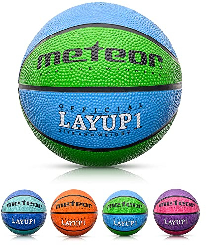 meteor Basketball size 1 Layup Children Kids Youth Basket ball – Size 1 Ideal For Gift – 1 to 10 Years Perfect for Training Soft Mini Basketballs With Non-Slip Surface Indoor Outdoor Junior #1