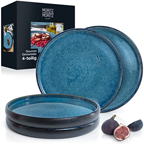 Moritz & Moritz SOLID 4 platos llanos ES 26 cm - Juego ES platos gres - Juego vajilla para servir