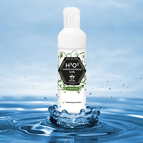 OPTI NATURE Premium Wasserstoffperoxid mit Pferfferminz H2O2 3,5% Lösung - ohne Stabilisatoren - 250ml