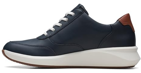 Clarks Un Rio Zip Leather, Zapatillas Mujer, White Leather, 39 EU