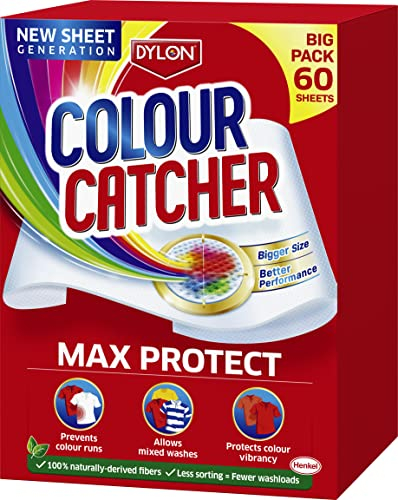 Colour Catcher Max Protect Laundry Sheets, Helps Prevent Colour Run and Protects Brightness - 60 Sheets